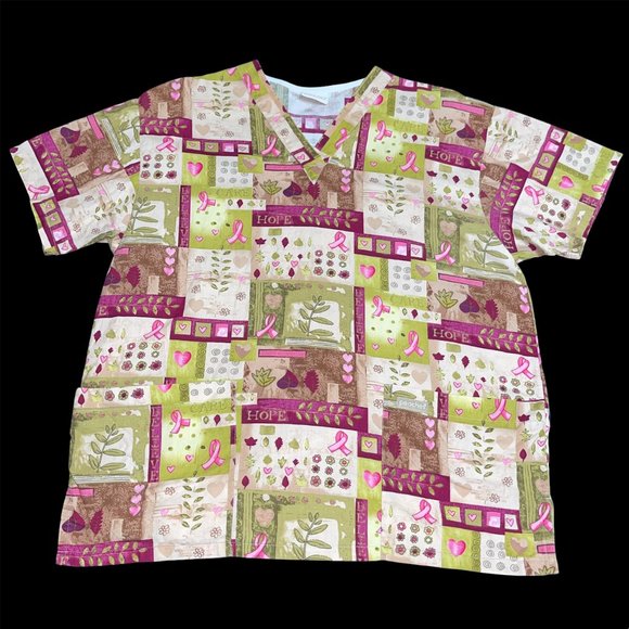 Peaches Uniforms Tops Peaches Size Large Women Scrub Shirt Fall